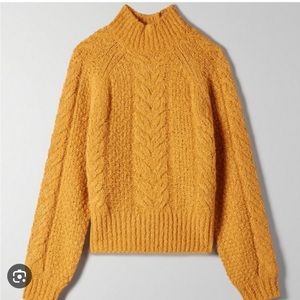 Aritzia Sunday Best knit marigold sweater